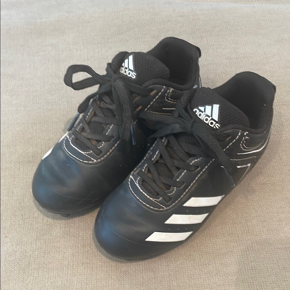 Adidas Kids Black and White Baseball Cleats